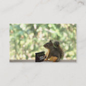 ピアノを遊んでいるリス 名刺 (裏面)