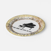 ピアノアイコンデザイン ペーパープレート (アングル)