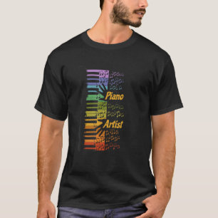 ピアノアーティストミュージカル楽器音楽プレーヤー Tシャツ