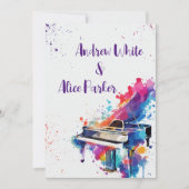 ピアノアート結婚式招待状 招待状 (正面)