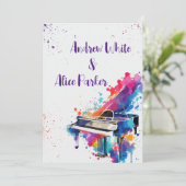 ピアノアート結婚式招待状 招待状 (スタンド正面)