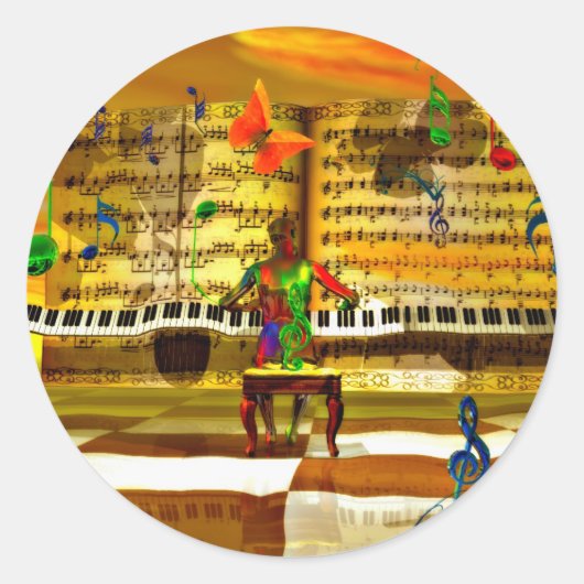 ピアノアート ラウンドシール (正面)