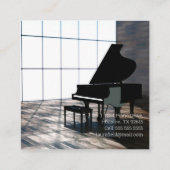 ピアノインストラクター スクエア名刺 (裏面)