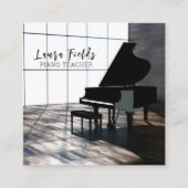 ピアノインストラクター スクエア名刺 (正面)