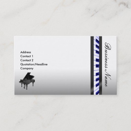 ピアノエレガントな名刺 名刺 (正面)