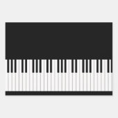 ピアノエレガント鍵盤ミュージカル大事な行事 ラッピングペーパーシート (正面2)