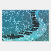 ピアノエレガント鍵音楽楽器テーマ ラッピングペーパーシート (正面3)