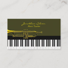 ピアノエレガント鍵&トランペット音楽先生 名刺