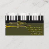 ピアノエレガント鍵&トランペット音楽 名刺 (裏面)