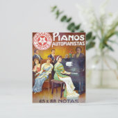 ピアノオートパニスタスヴィンテージピアノAd ポストカード (スタンド正面)