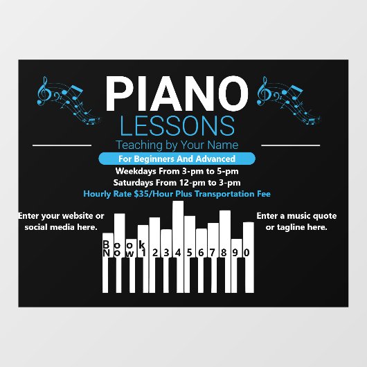 ピアノカスタマイズレッスン音楽先生ヤード ウィンドウサイン (シート)