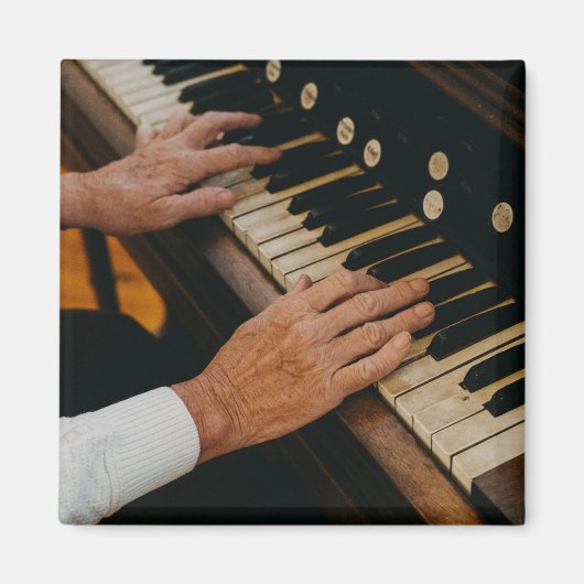 ピアノカッコいいのアートワーク マグネット (正面)