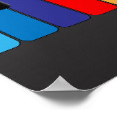 ピアノカラフルキーボード ポスター (角)