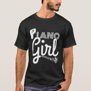 ピアノガールギフトピアノプレーヤーピアニストピアノ音楽P Tシャツ