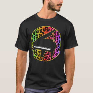 ピアノガールピアニスト先生ウィメンピアノプレーヤー Tシャツ