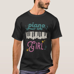 ピアノガールピアノプレーヤーピアニストミュージシャン1 Tシャツ