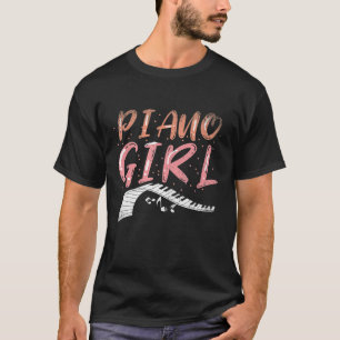 ピアノガールミュージシャンピアノプレーヤー女性ギフトアイディアP Tシャツ