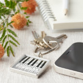 ピアノキーボードおよび音楽ノート キーホルダー (側面)