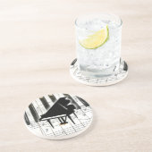 ピアノキーボードおよび音楽ノート コースター (側面)