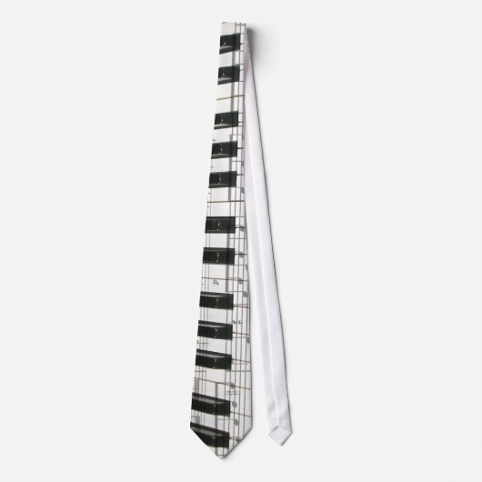 ピアノキーボードおよび音楽ノート ネクタイ (正面)