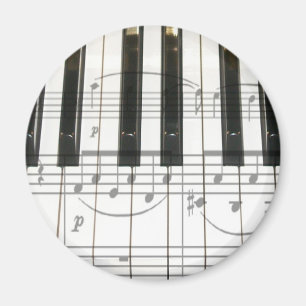 ピアノキーボードおよび音楽ノート マグネット