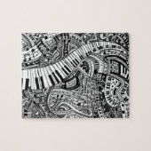 ピアノキーボードとのクラシック音楽の落書き ジグソーパズル (横)