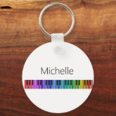 ピアノキーボードと音符キーチェーン キーホルダー (正面)