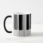 ピアノキーボードのカスタムなコーヒー・マグ モーフィングマグカップ (左)