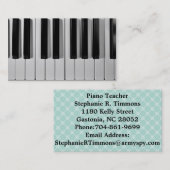 ピアノキーボードのカスタムな名刺 名刺 (正面/裏面)