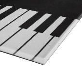 ピアノキーボードのガラスまな板 カッティングボード (角)