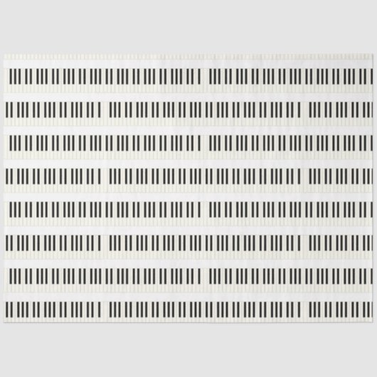 ピアノキーボードのグラフィックの切り離しティッシュペーパー 薄葉紙 (正面)