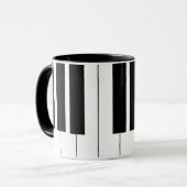 ピアノキーボードのマグ マグカップ (正面左)