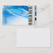 ピアノキーボードの名刺 名刺 (正面/裏面)