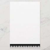ピアノキーボードの文房具 便箋 (正面)