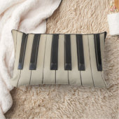 ピアノキーボードの枕 ランバークッション (ブランケット)