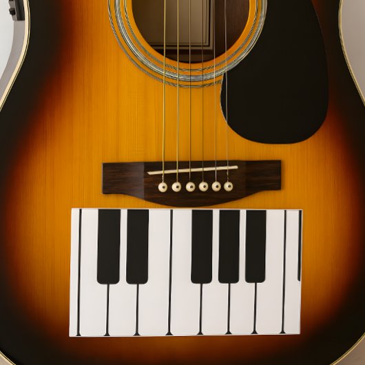 ピアノキーボードの白黒ジャンボノベルティ鍵 長方形シール