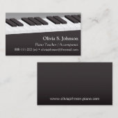 ピアノキーボードの音楽の先生の名刺 名刺 (正面/裏面)