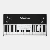 ピアノキーボードの音符パーソナライズされた デスクマット (キーボード&マウス)