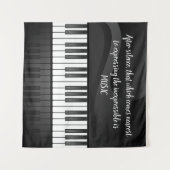 ピアノキーボードデザインウォールタペストリー タペストリー (正面(横))