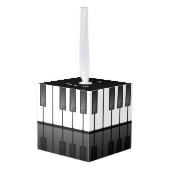 ピアノキーボードデザインキューブオーナメント キューブオーナメント (裏面アングル)
