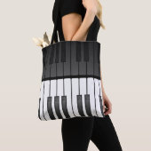 ピアノキーボードデザイントートバッグ トートバッグ (クローズアップ)