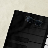 ピアノキーボードデザインビーチタオル ビーチタオル (インサイチュ)