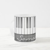 ピアノキーボードデザインマグ マグカップ (正面左)
