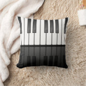 ピアノキーボードデザイン装飾用クッション クッション (ブランケット)