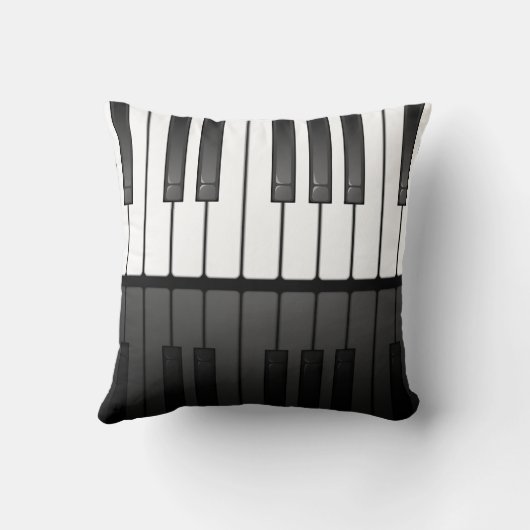 ピアノキーボードデザイン装飾用クッション クッション (裏面)