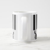 ピアノキーボードデザイン ジャンボコーヒーマグカップ (裏面)