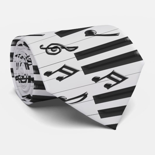 ピアノキーボードデザイン ネクタイ (ロール)