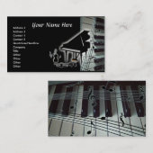 ピアノキーボードバイオリン&トランペット 名刺 (正面/裏面)