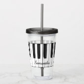 ピアノキーボードミュージカルデザインアクリルタンブラー アクリルタンブラー (正面)