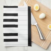 ピアノキーボードミュージシャンカスタム音楽モノグラムの キッチンタオル (四つ折り)